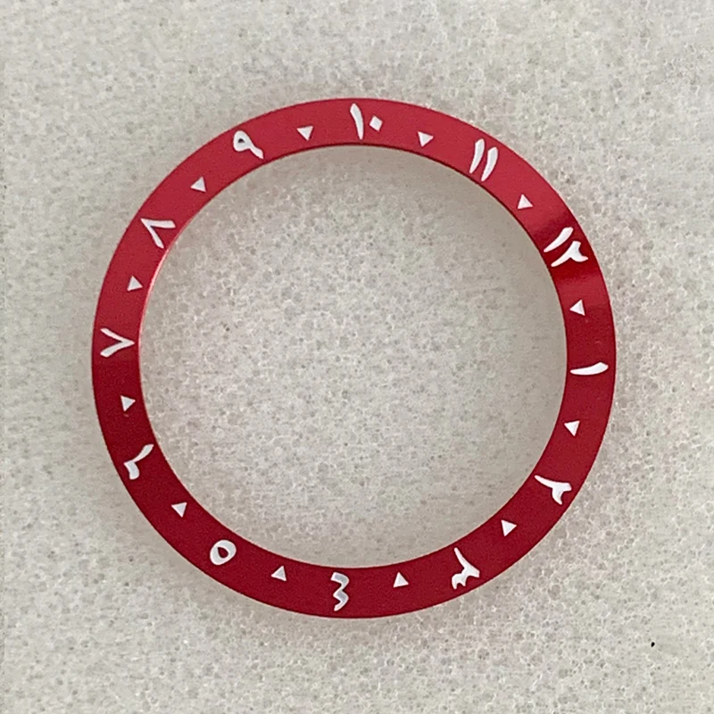 38mm Metal SUB Sloped Bezel Insert Ring Inner Diameter 30.5 mm Fits 40mm Mechanical Men's Watch Replacement Repair Parts