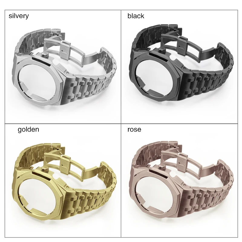 Фото Модифицированный комплект GA2100 для Casio G-SHOCK GA-2100 GA-2110 GA-B2100, мужской твердый корпус из нержавеющей стали, ремешок, металлический сменный браслет №2