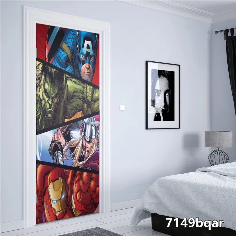 Настенные наклейки мстители супергерой Marvel абстрактное искусство настенные для