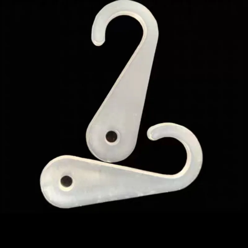 Пластиковые крючки J-образной формы, белые и черные, 100 шт