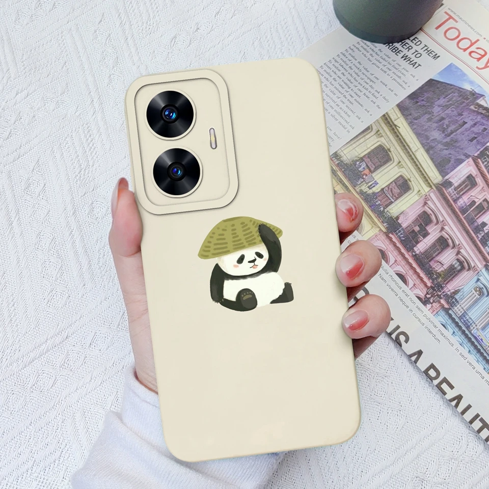 Для OPPO Realme C51 C53 C55 Narzo N53 Чехол Cute Avocado Cat Мягкий силиконовый противоударный чехол