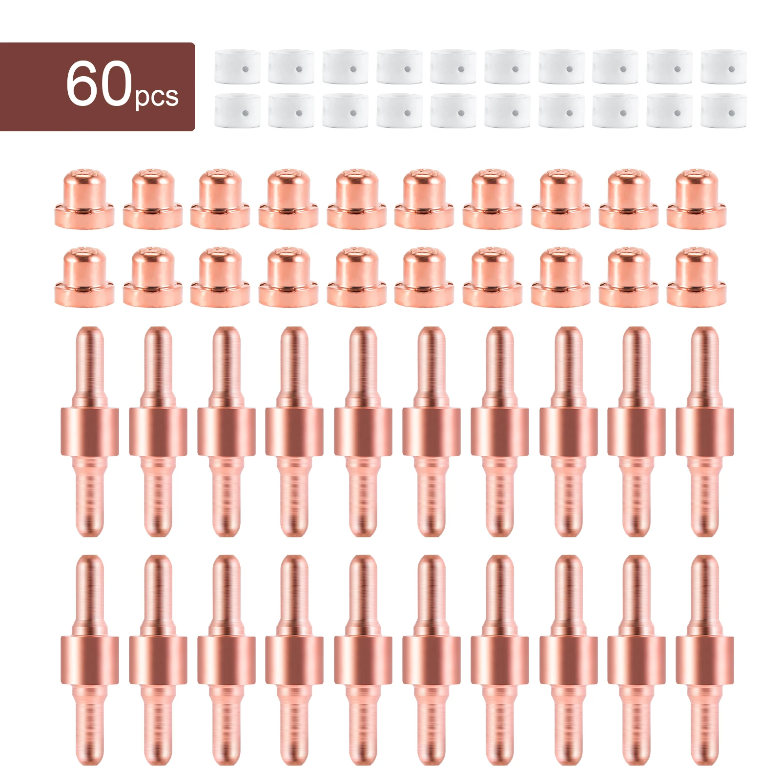 

60Pcs Plasma Cutter Tip Electrodes & Nozzles Kit Consumable Accessories for LG-40 PT31 Torch CUT40 50 Plasma Cutter Welding Tool