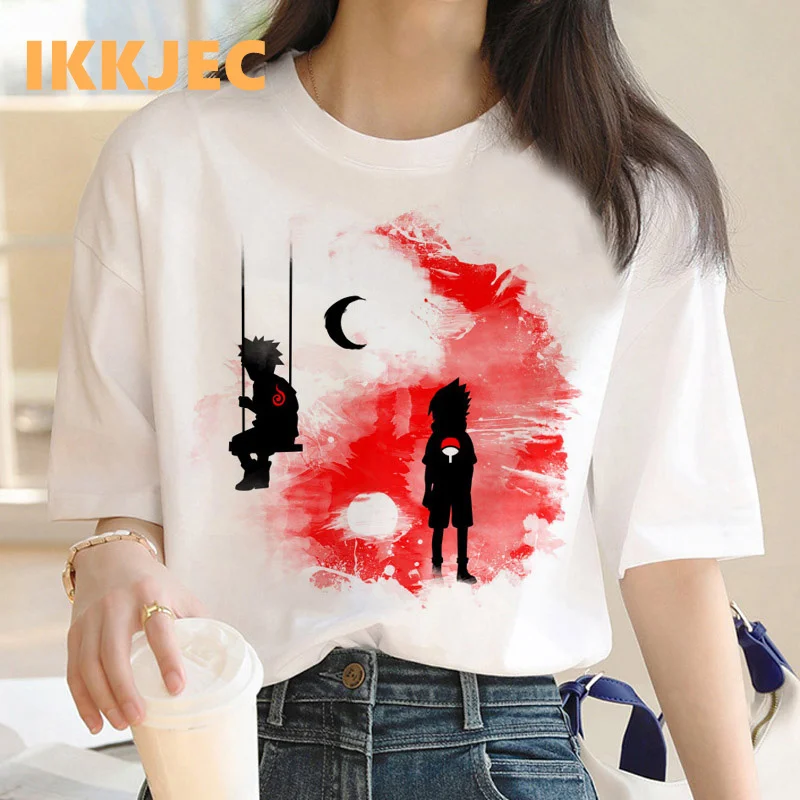 

Футболка Sasuke Akatsuki Uchiha Itachi Kakashi женская одежда y2k винтажный принт ulzzang harajuku кавайная винтажная эстетика