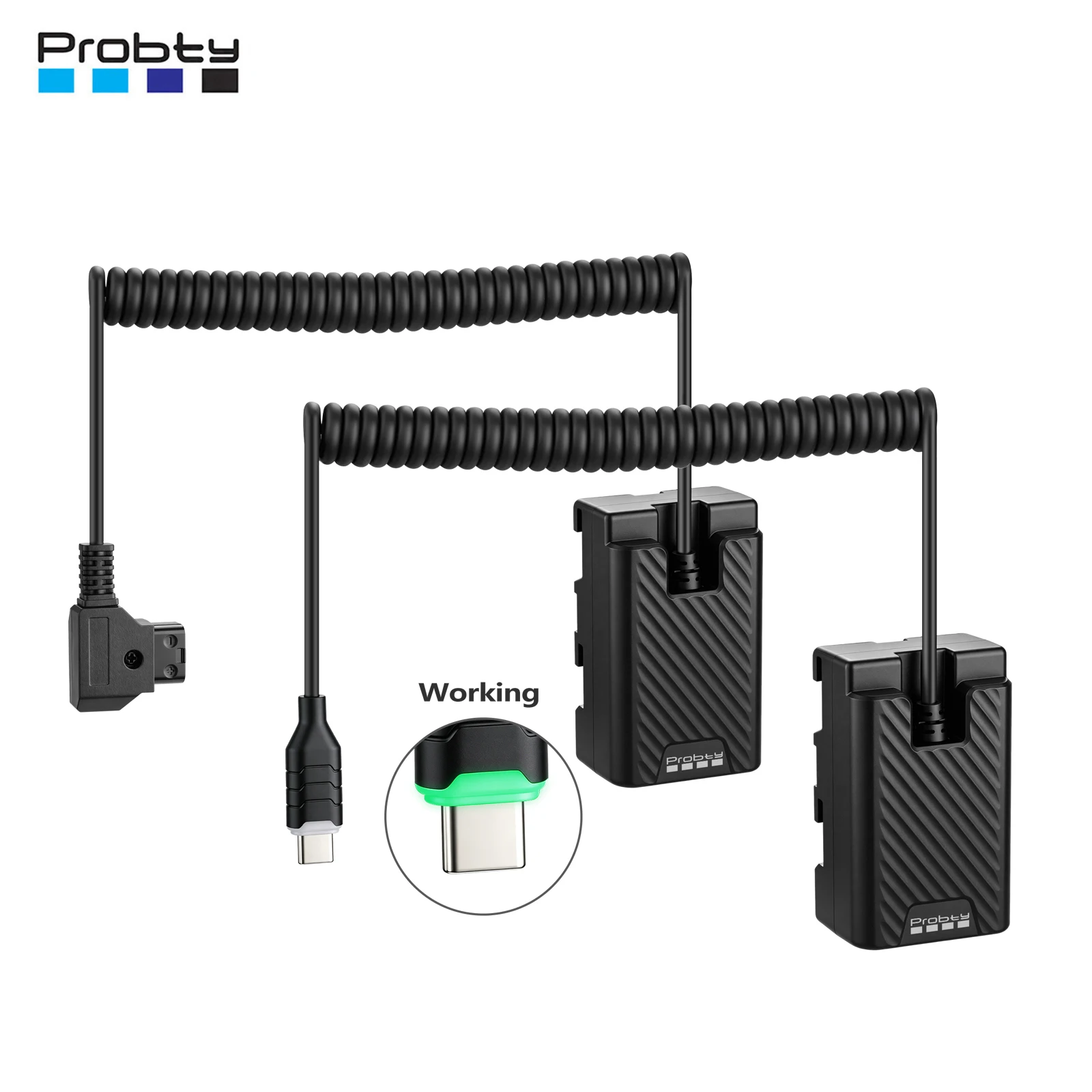 Фото Адаптер питания Probty BP-U30 (муляж батареи) с портами D-TAP/TYPE-C для Sony BP U30 U60 U90 XDCAM EX PMW 100 150 160 200 PMW EX1 EX3 №1