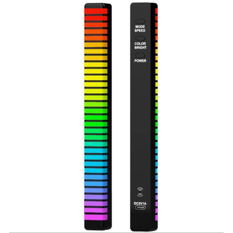 

Sound Control 3D Pickup Rhythm Light RGB Music Ambient LED Night Light Bar APP Control Car Atmosphere Colorful Tube Lamp