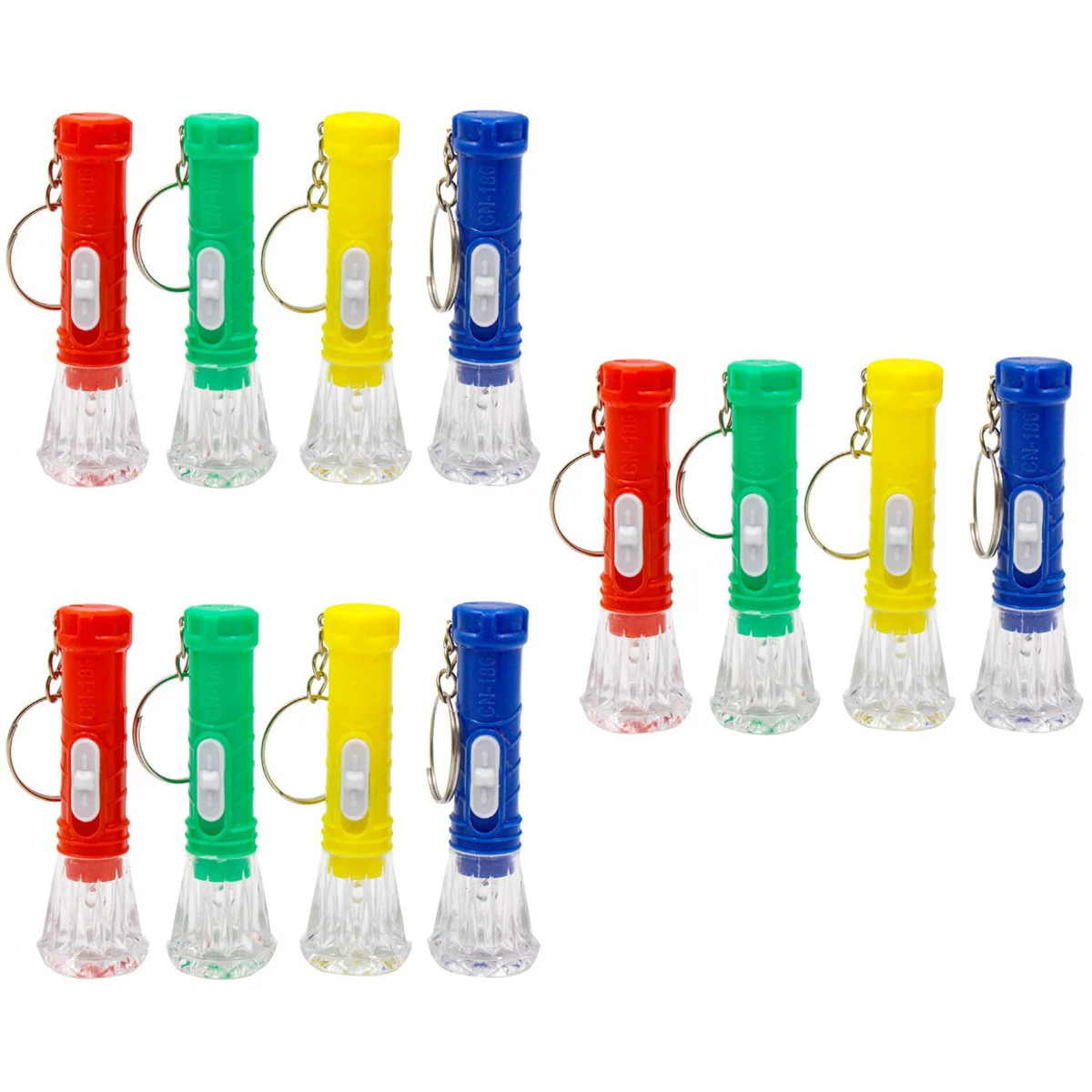 

36 PCS Mini Portable Transparent Electronic Small Plastic Flashlight Model Toys Light for Children Model Building Kits