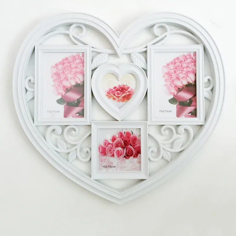 

European Heart-shaped Photo Frame Home Living Room Combination Photo Wall Frame Decoration Modern Birthday Creative Gift Family