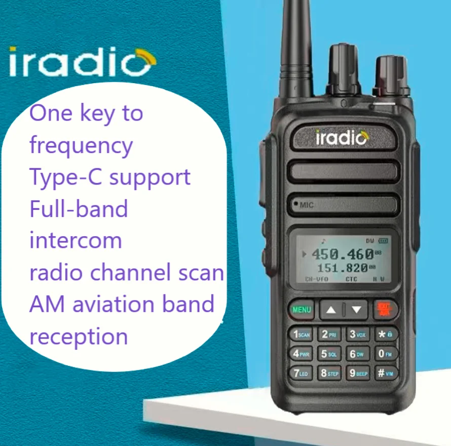 Najtaniej Iradio Uv83 NOAA Kanał Pogodowy 6 Zespołów Amatorskie Szynka Dwukierunkowa Radio 128CH Walkie Talkie Air Band Kolor Policja Skaner Marine