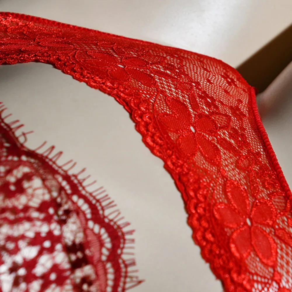 

Women Sexy Crotchless Lace Thong G-String See-through Panties Lingerie Hollow Out Underwear Back Bow String Transparent Briefs