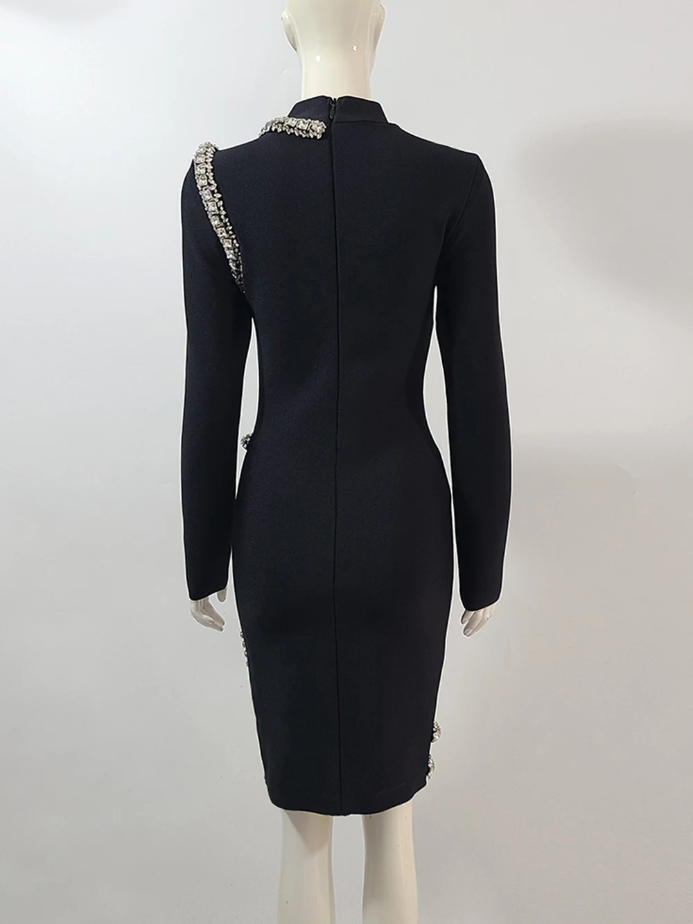 Modphy женское сексуальное мини-бандажное платье знаменитостей с длинным рукавом и