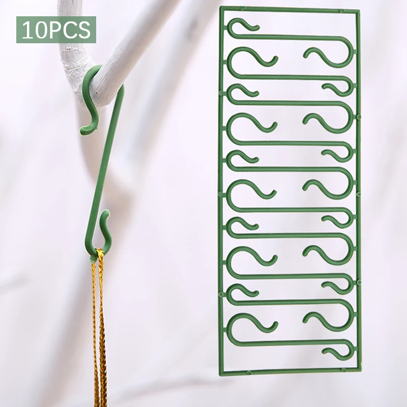 

10Pcs Christmas Hooks Xmas Tree Decor Hanger Hooks S-Shaped Hook For Christmas Tree Decor Hook Holiday Supplies For Home Party