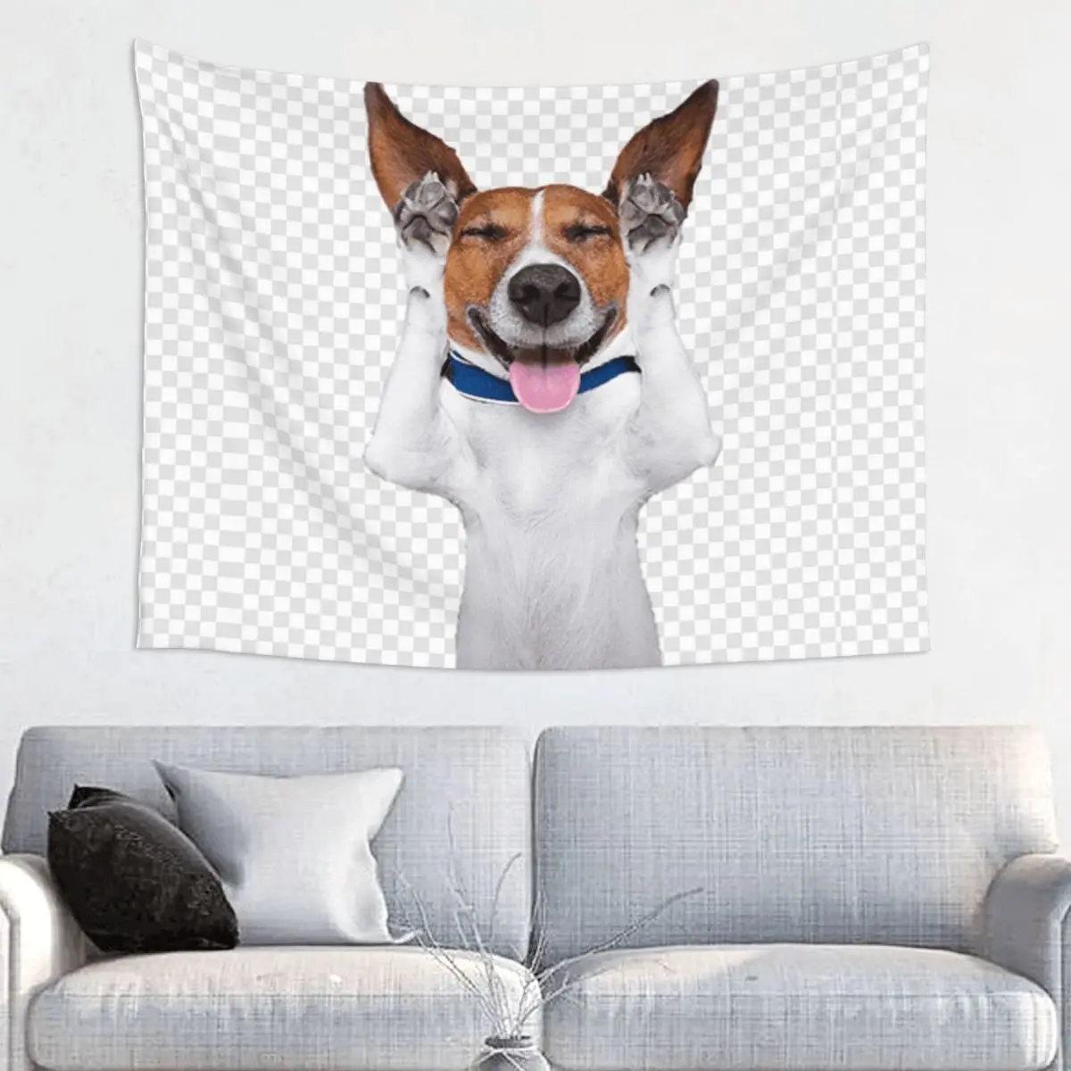 Гобелен с забавными собаками Джеком расселем терьером украшение для комнат в