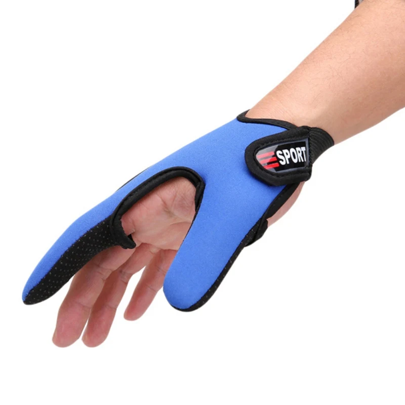 

Fishing Gloves 2 Fingers Outdoor Breathable Wearable Anti-Slip Thumb And Index Finger Gloves Protector Fishing Accessories