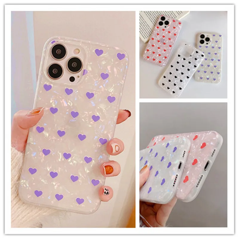 

Fashion Little Small Heart Pattern Protective Soft Shell Phone Cases Cover For Samsung Galaxy S22 S21 S20 Note 20 10 Plus Ultra