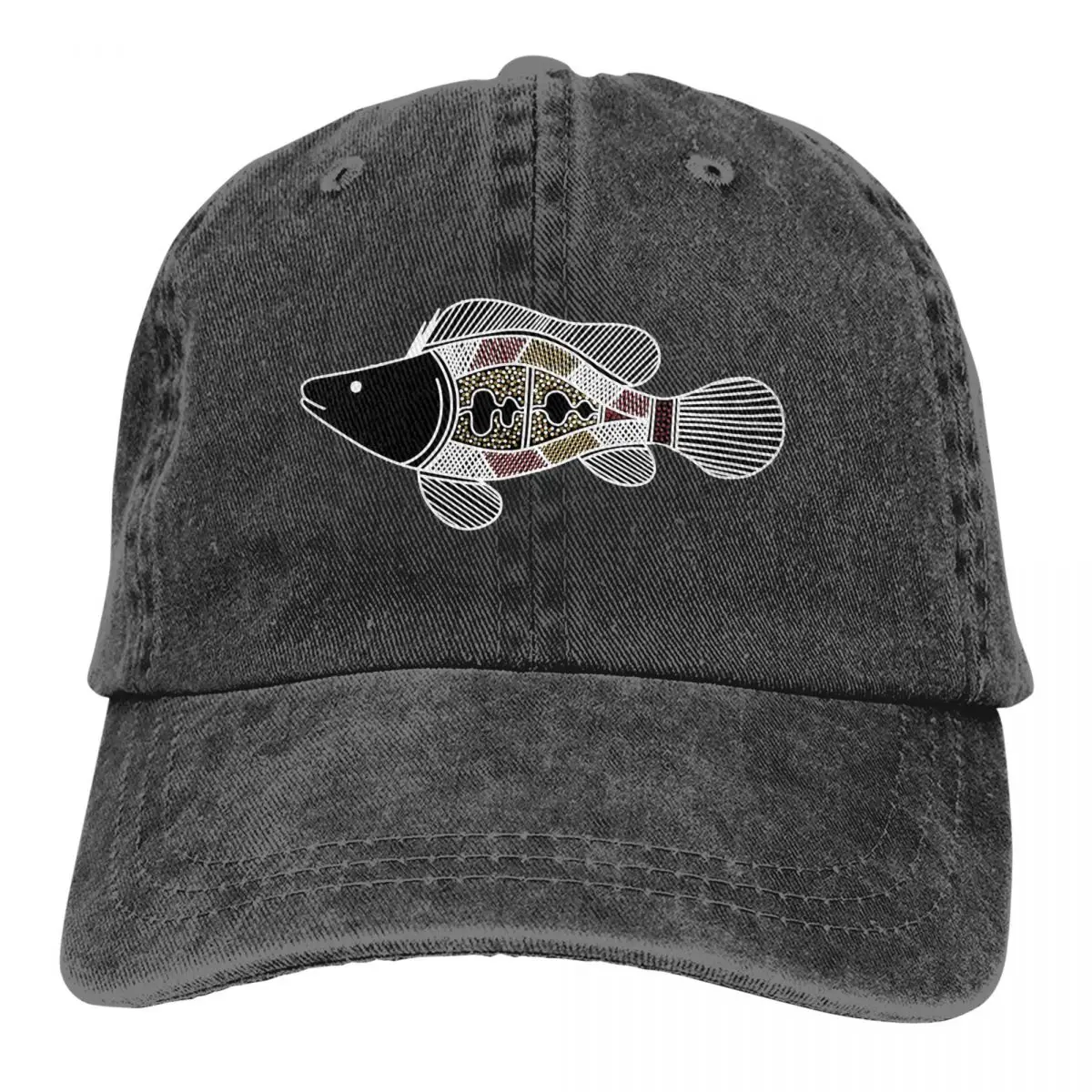 

Летняя кепка с солнцезащитным козырьком, кепки в стиле хип-хоп с рыбками, творческая Модная Ковбойская Кепка Тотем с аборигенной художественной культурой, кепки с козырьком