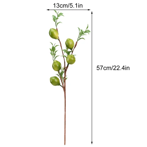 Искусственные ветки лимонного фруктового дерева, 60 см