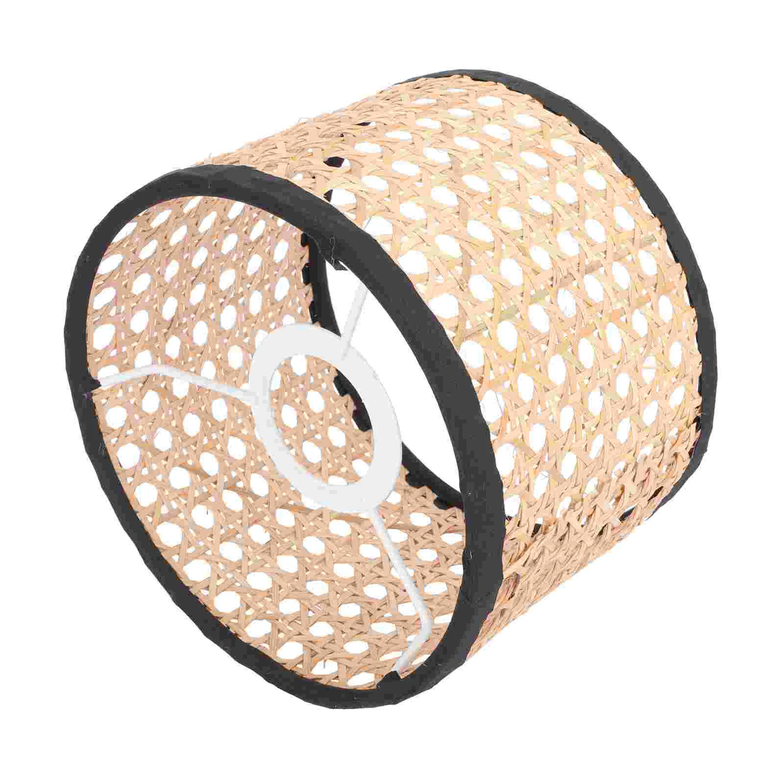 

Lamp Shade Light Lampshade Rattan Cover Woven Ceiling Chandelier Wicker Shades Pendant Rustic Table Hanging Retrovintage Floor