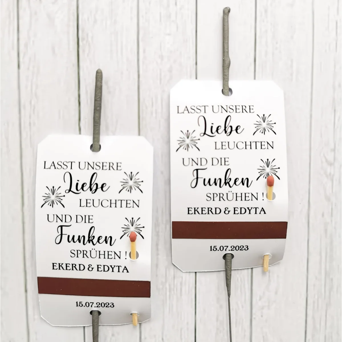 Фонарики для свадьбы персонализированные фонарики Let Love Sparkle WUNDERKERZEN-TAGS юбилейные