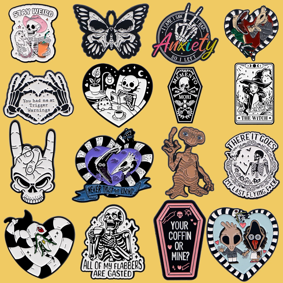 Эмалированная булавка из фильма ужасов забавные броши с изображением