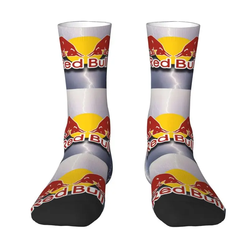 

Милые Мужские красные носки с двойным быком, дышащие теплые короткие носки унисекс с 3D-принтом