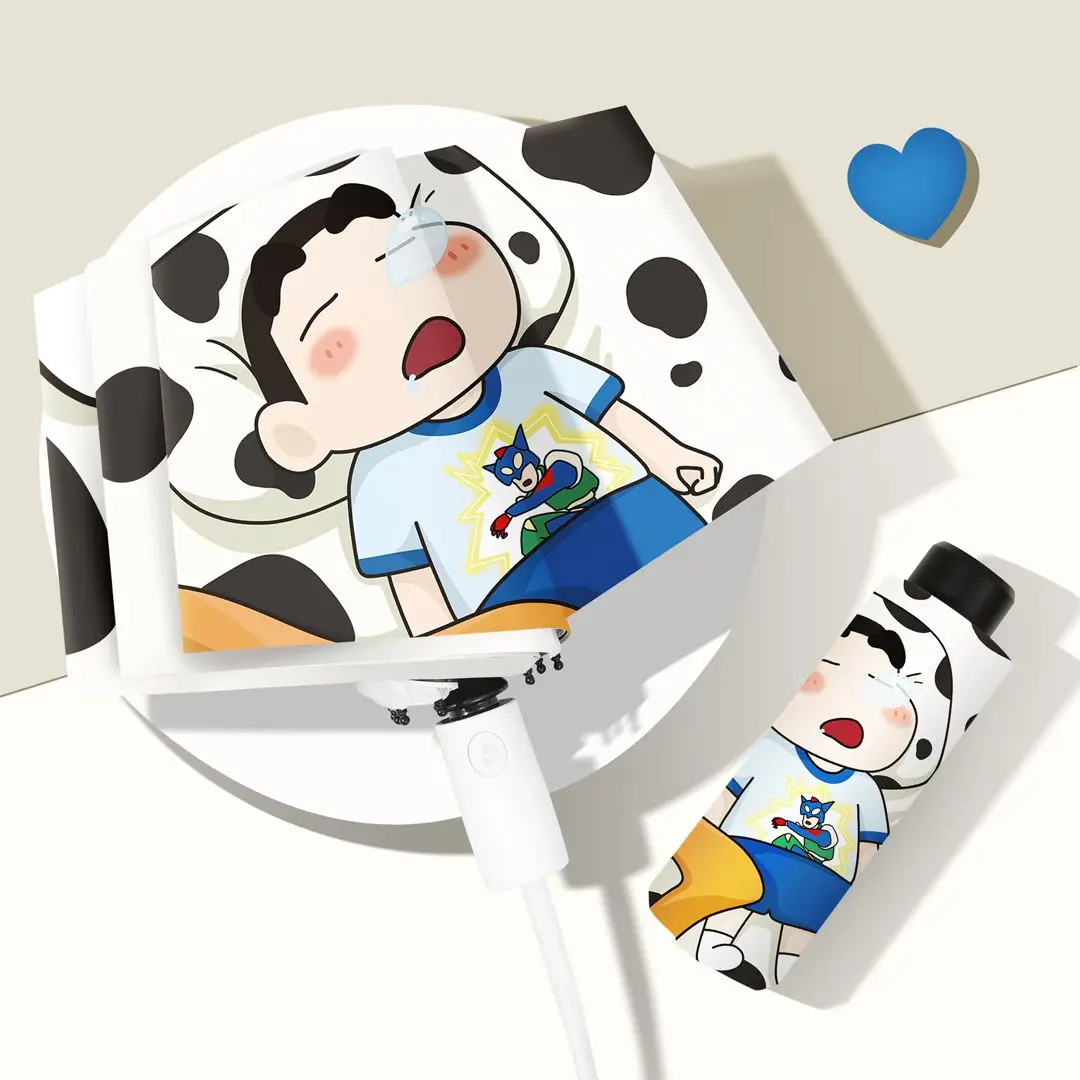 

Kawaii Crayon Shin-Chan Umbrella Women's Fully Automatic Sun/rain Umbrella Student Cartoon Folding Sunscreen Umbrella