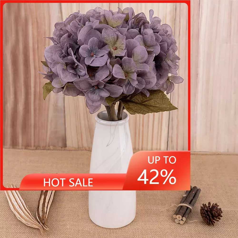 

artificial flowers hydrangea branch home wedding decor autum silk plastic flower high quality fake flower party room decoration