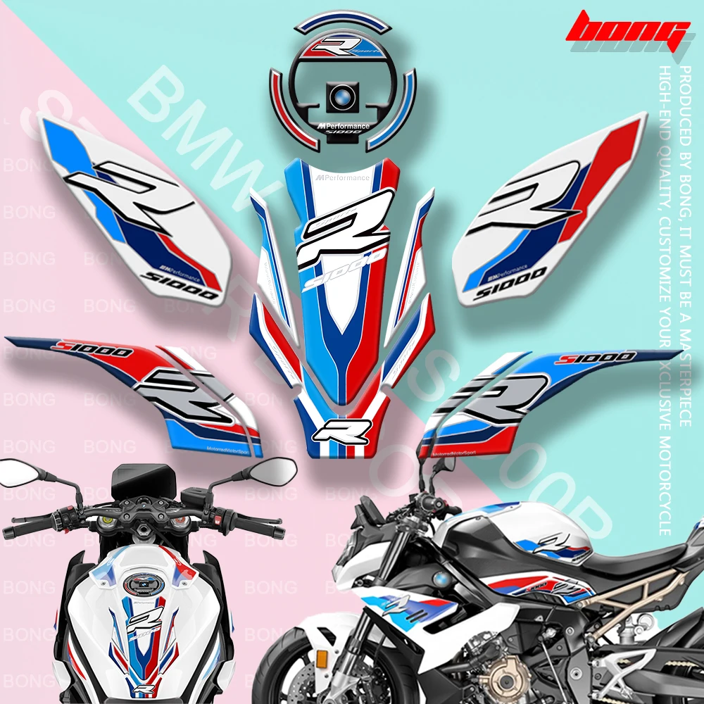 

S1000R FOR BMW S1000R 2021 2022 Motorcycle decals Tank Pad Gel Paint Protector Lower Knee Section Cap Cover Tank / Knee Section