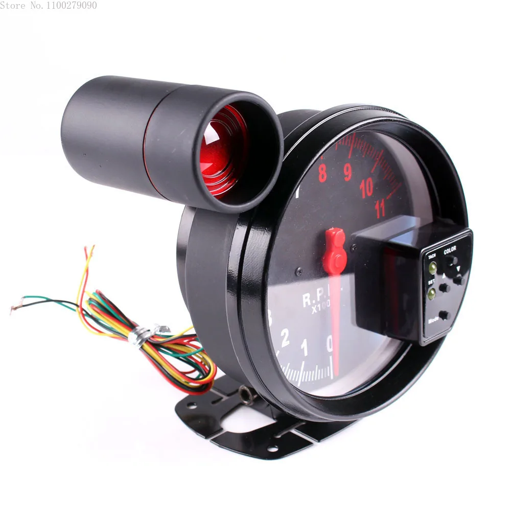 

5 Inch 7 Colors Backlight Auto Racing Car Modification Tachometer Gauge Ｇasoline Engine 11000 RPM Shift-Light Meter Moto Parts