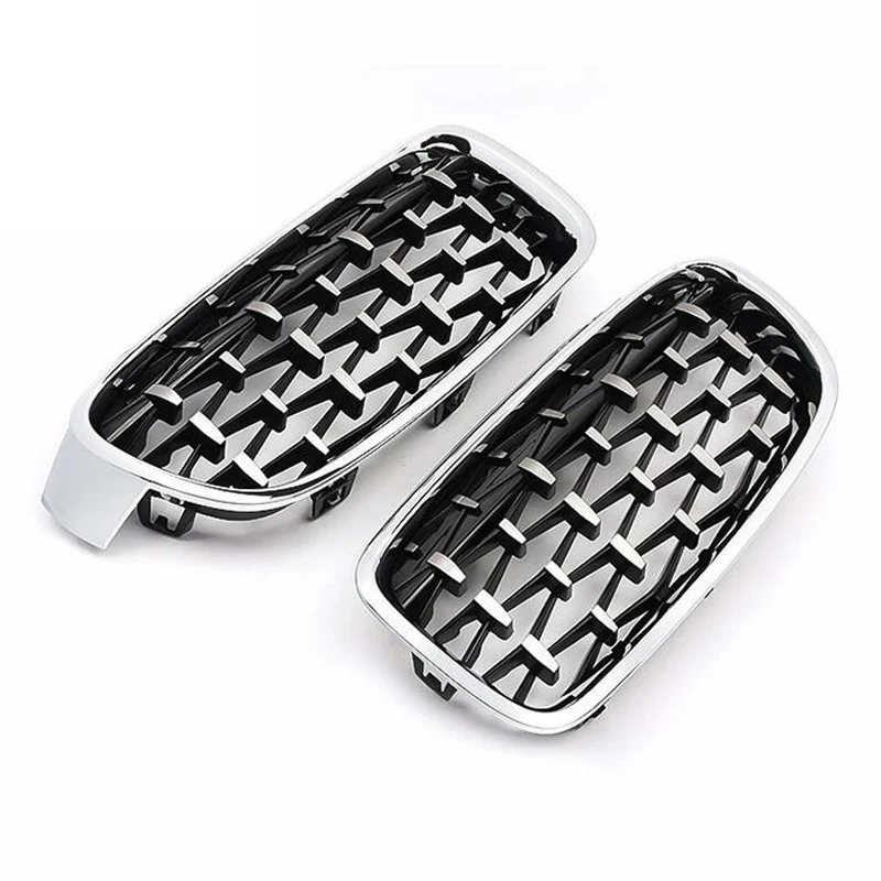 

Пара алмазных передних грилей для BMW F30 F35 F10 F11 F18 G30 G38 E70 E71 F15 F16 3 5 7 Series X5 X6, Стайлинг автомобиля