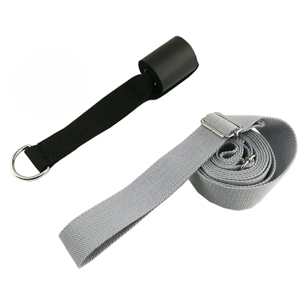 

Women Men Leg Stretch Resistance Strap Band Home Door Mounted Dance Yoga Gymnastic Stretch Belt Coffee