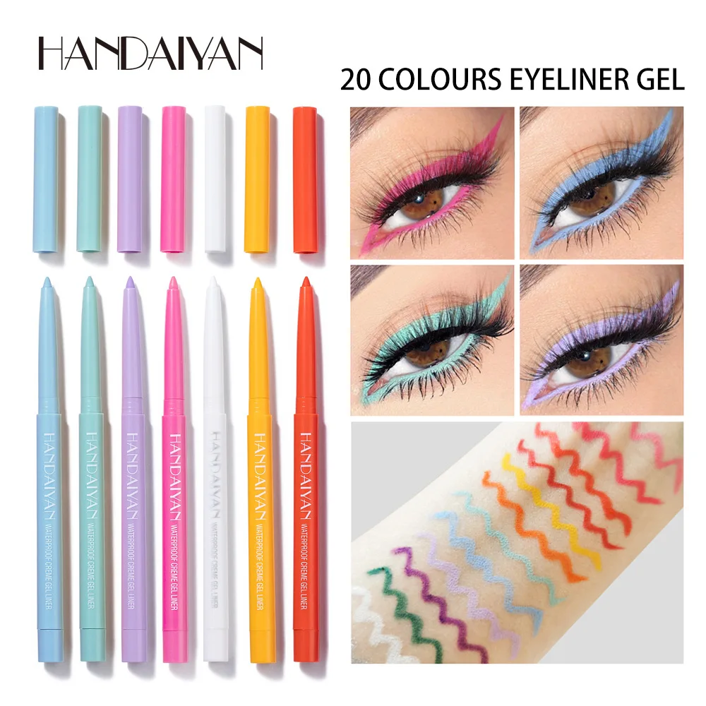

20 Color Eyeliner Pen Long Lasting No Smudging Quick Drying Eye Liner Gel Pen No Blooming Eyeshadow Beauty Makeup Cosmetics Tool