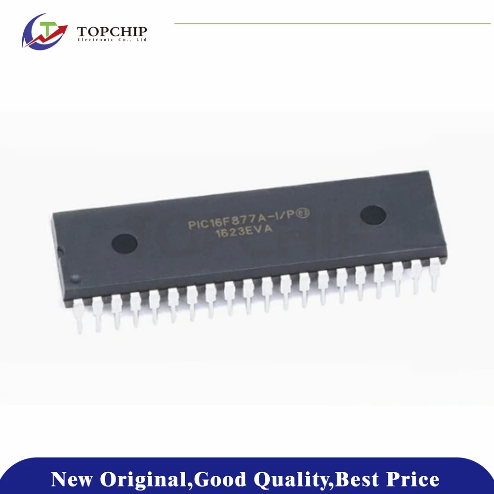 1Pcs New Original PIC16F877A-I/P 33 PIC 368Byte 20MHz FLASH 8KB DIP-40 Microcontroller Units (MCUs/MPUs/SOCs)