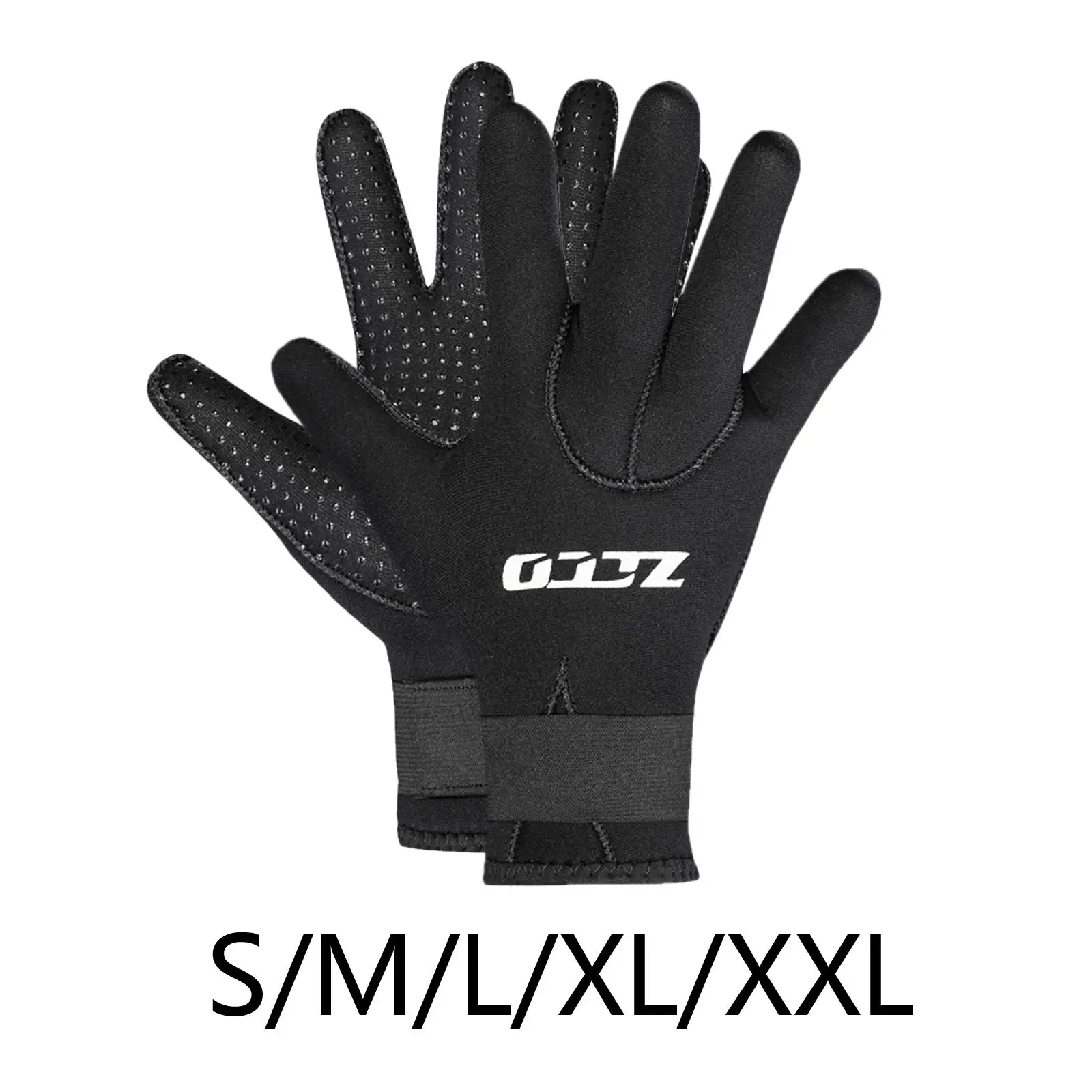 

3mm Neoprene Wetsuit Gloves Warm Non Slip Gloves for Diving Surfing Black