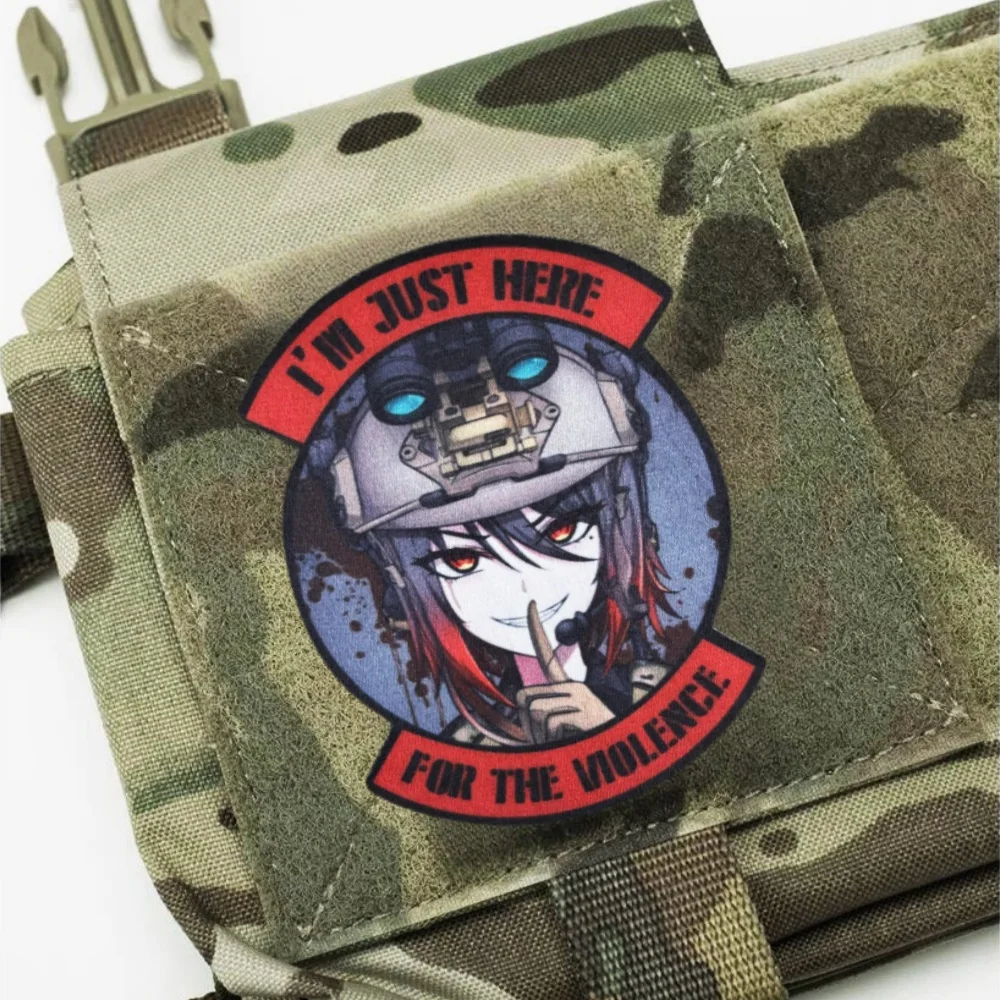 Я здесь для аниме-нашивки Аниме Мисака Микото значок на моральный дух блестящий