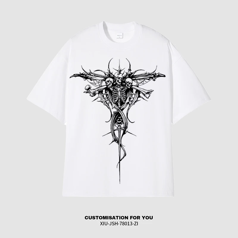 Футболка Y2k мужская из чистого хлопка свободная Повседневная рубашка с коротким