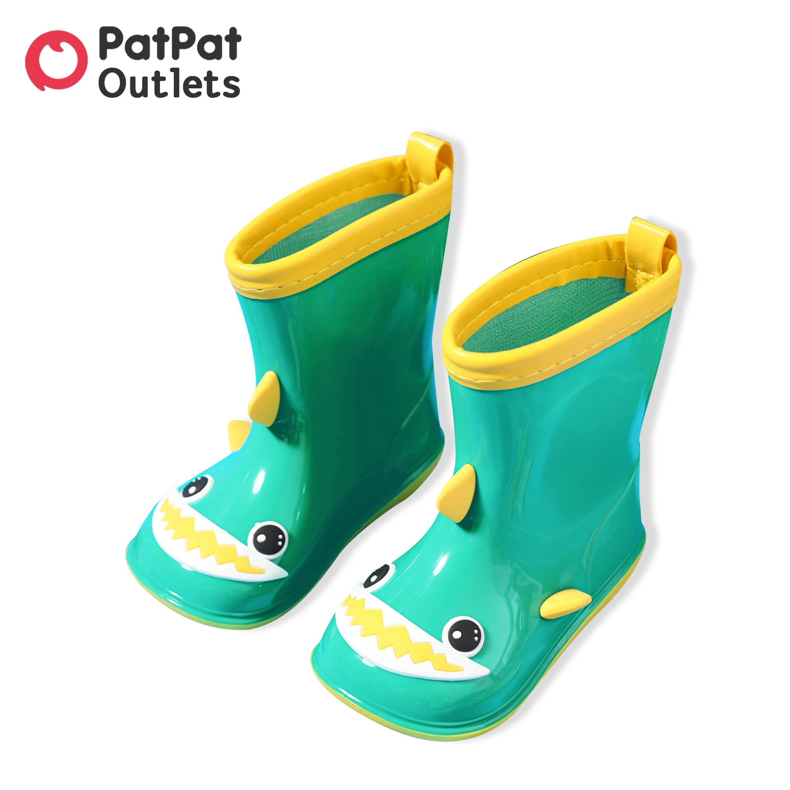 

PatPat Rain Baby Girl's Boots Boy Shoes Toddler Kid Cartoon Cute Shark Waterproof Rubber For 1-3 year old kids