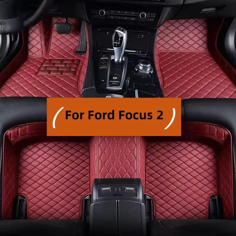 Фото Изготовленные на заказ противоскользящие автомобильные коврики для Ford Focus MK2 2004 2005 2006 2007 2008 2009 2010 2011, автомобильные ковры, аксессуары для ног №1