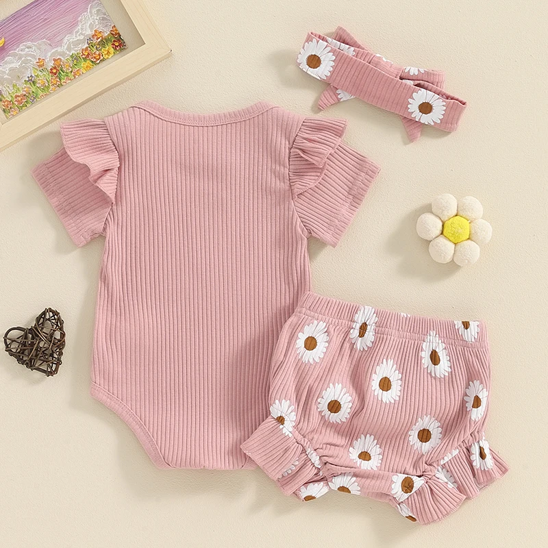 Детский комбинезон в рубчик Daddys летняя одежда для новорожденных девочек от 0 до 18