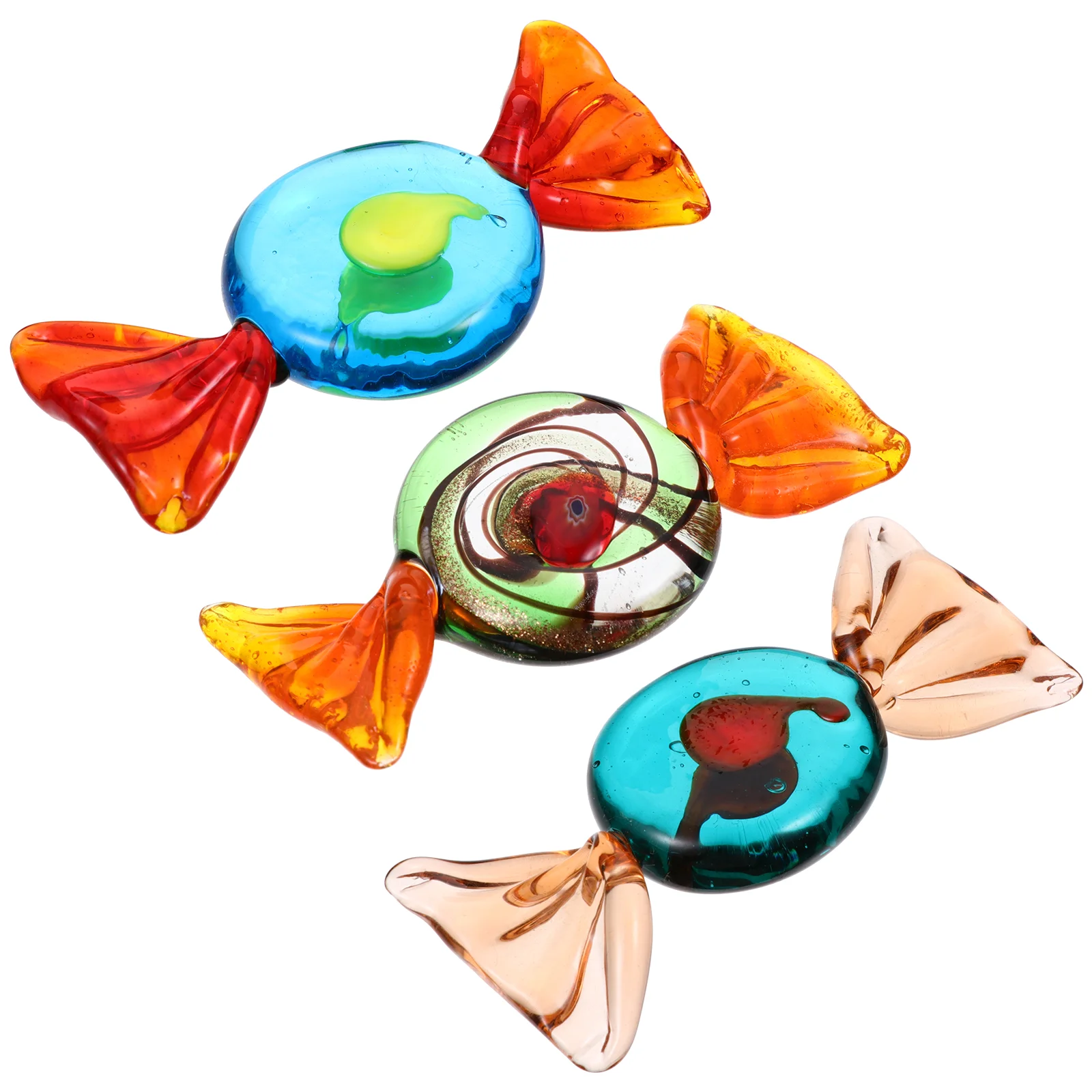 

Candy Muranocandies Ornament Ornaments Vintageartificial Set Style Coloredpieces Gift Kids Holiday Rimmed Peppermintdecorations
