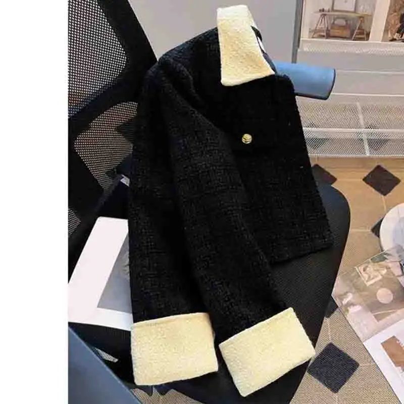 LUO. TAO. FUSH Женское ароматное пальто черное полиэстер