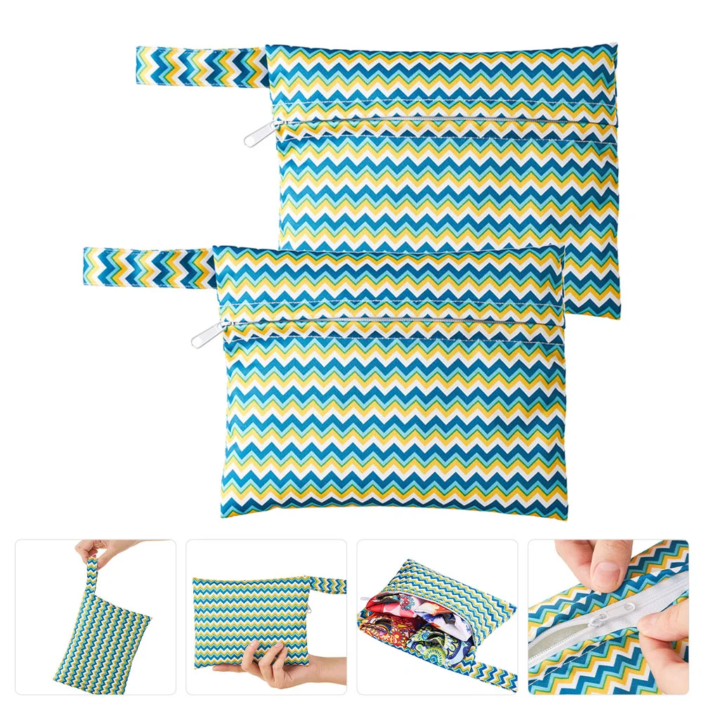 

Diaper Pouch Baby Infant Nappy Storage Sanitary Pad Necessities Nursery Decorative Patterned Zipper Organizer