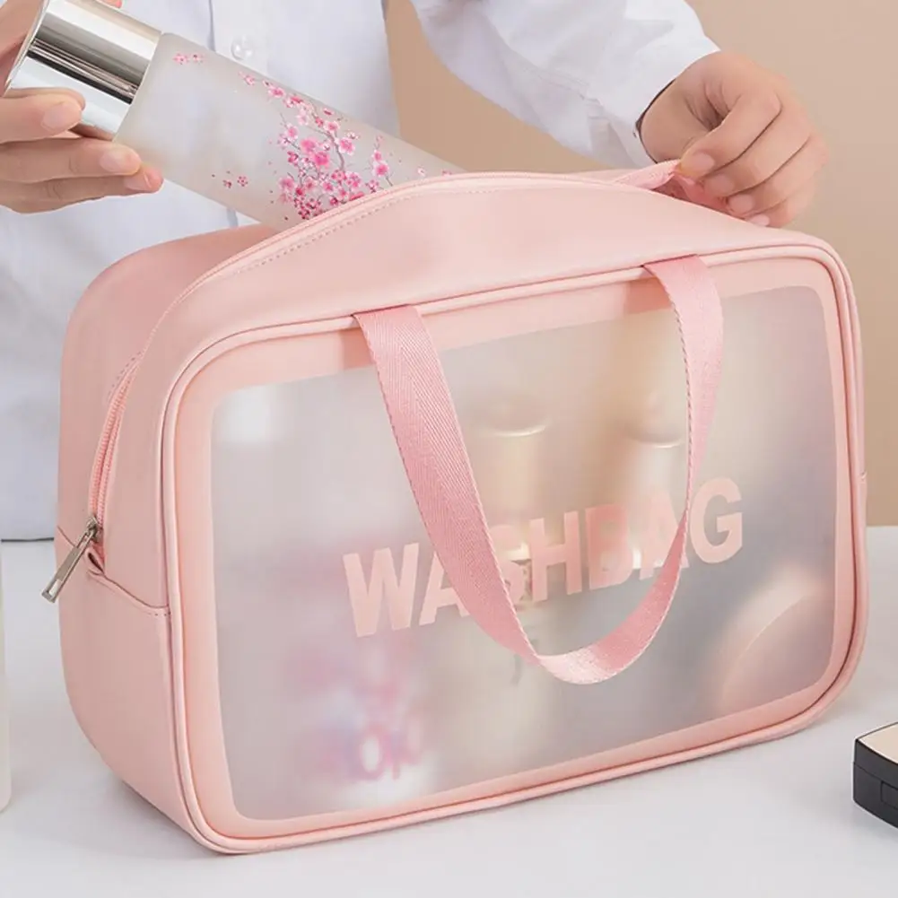 

Practical Storage Pouch Large Capacity PVC Waterproof Portable Large Capacity Storage Cosmetic Bag