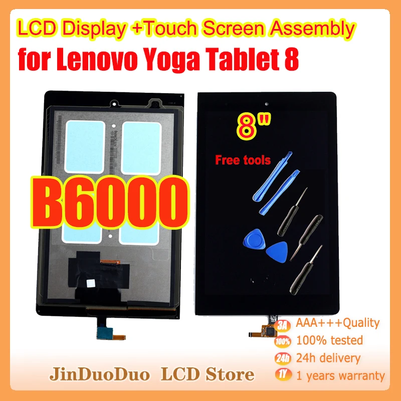 Новый ЖК-дисплей 8 0 дюйма для Lenovo Yoga Tablet B6000 B6000-H с сенсорным экраном и