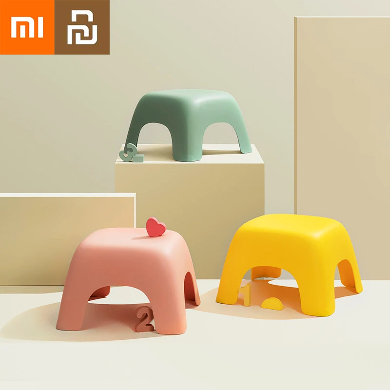 

Стул Xiaomi Youpin с мультяшным рисунком, пластиковый табурет для гостиной, утолщенная скамейка для купания в ванную комнату, сменный табурет, нес...