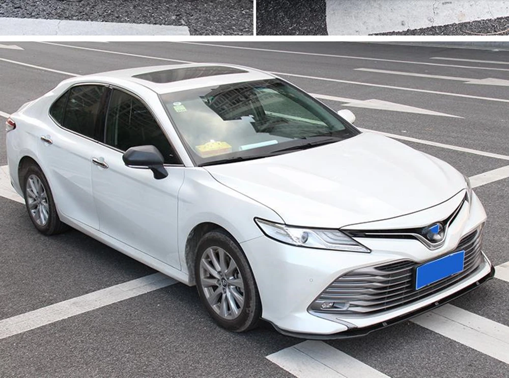 Для Toyota Camry L LE XLE 2018-2019 Deluxe передний бампер спойлер губа из углеродного волокна