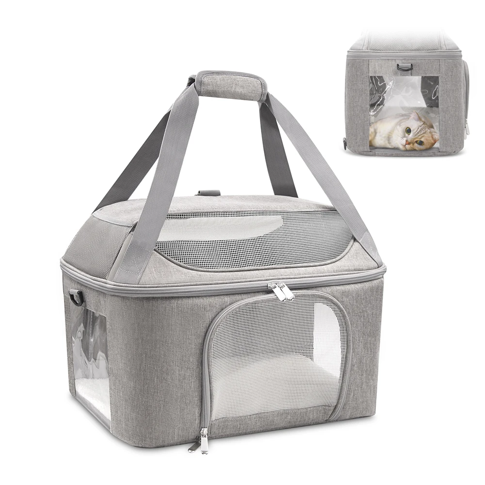 

Cat Carrier Bag Breathable Cat Bag Outdoor Travel Portable Collapsible Transport Carrying Bag Pet Carrier for Cats Pet Supplies