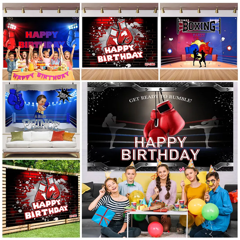 Боксерская тема День Рождения боксерская перчатка Добро пожаловать Маленький