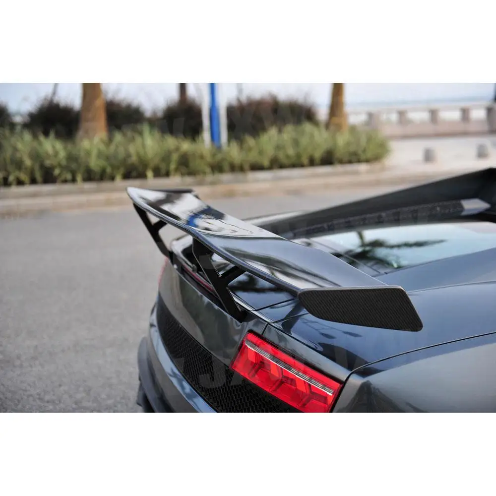 Фото Настоящий карбоновый спойлер на крышку багажника для Lamborghini Gallardo LP550 LP560 LP570 GT, спойлер-накладка на багажник из FRP №3
