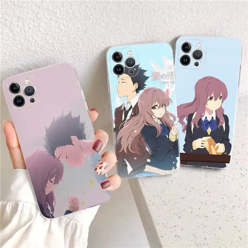 

A Silent Voice The Shape Of Voice Phone Case For iPhone 14 13 12 11 Pro Max XS X XR SE 2020 6 7 8 Plus Mini Transparent Shell