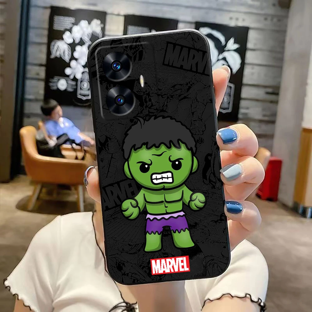 Чехол для телефона Marvel Iron Man Venom Hulk Realme C65 C63 C53 C35 C55 C33 C30 C21Y C20 C12 C11 GT 2 XT NARAO 20 30 50 Case Funda